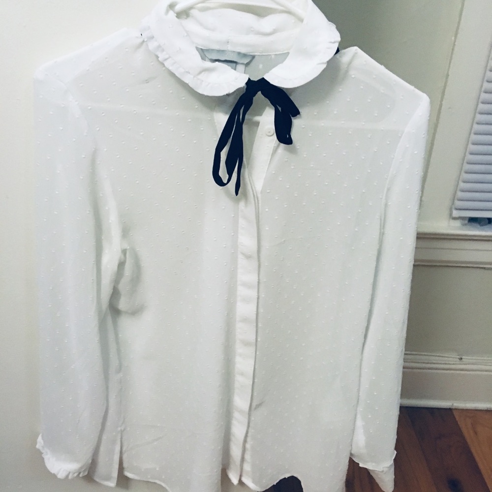 H&M white collar shirt